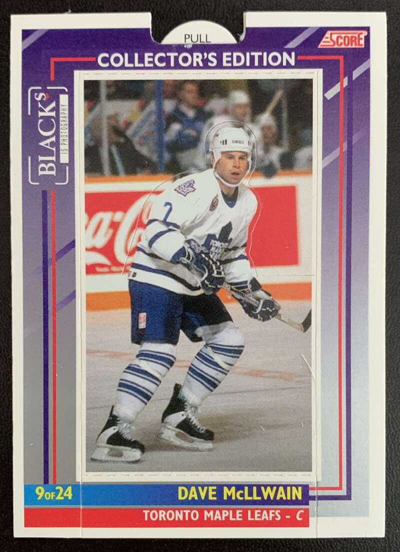 1993-94 Maple Leafs Score Black's #9 Dave McLlwain V55944 Image 1