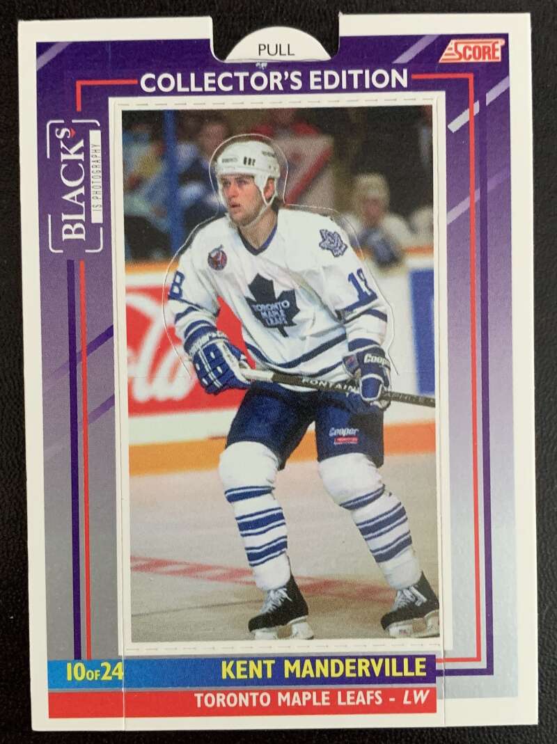 1993-94 Maple Leafs Score Black's #10 Kent Manderville V55980 Image 1