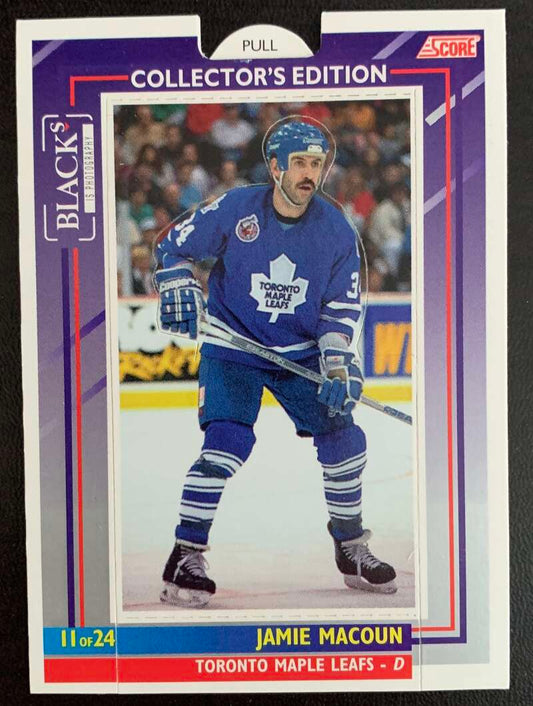 1993-94 Maple Leafs Score Black's #11 Jamie Macoun  V56007 Image 1