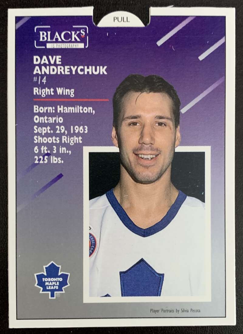 1993-94 Maple Leafs Score Black's #13 Dave Andreychuk V56090 Image 2