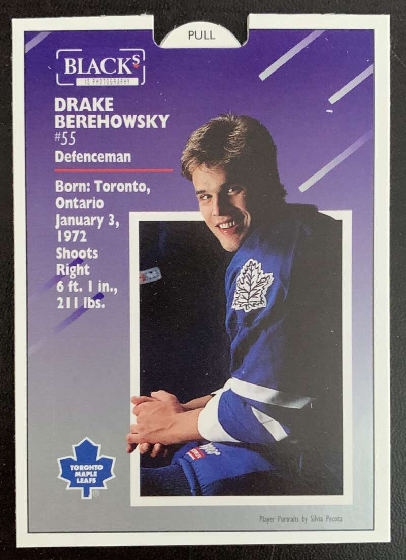 1993-94 Maple Leafs Score Black's #14 Drake Berehowsky V56116 Image 2