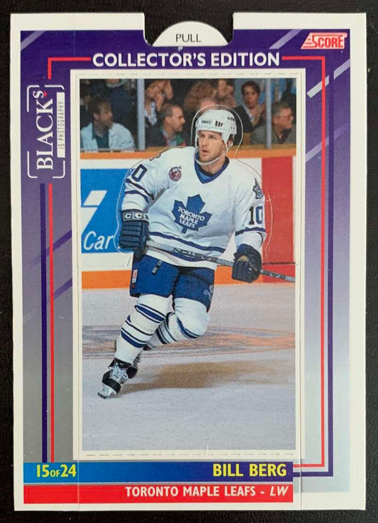 1993-94 Maple Leafs Score Black's #15 Bill Berg  V56157 Image 1