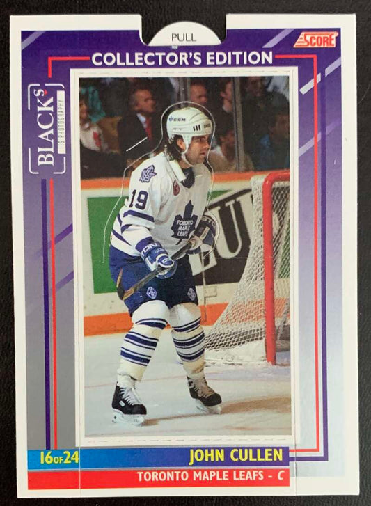1993-94 Maple Leafs Score Black's #16 John Cullen  V56188 Image 1