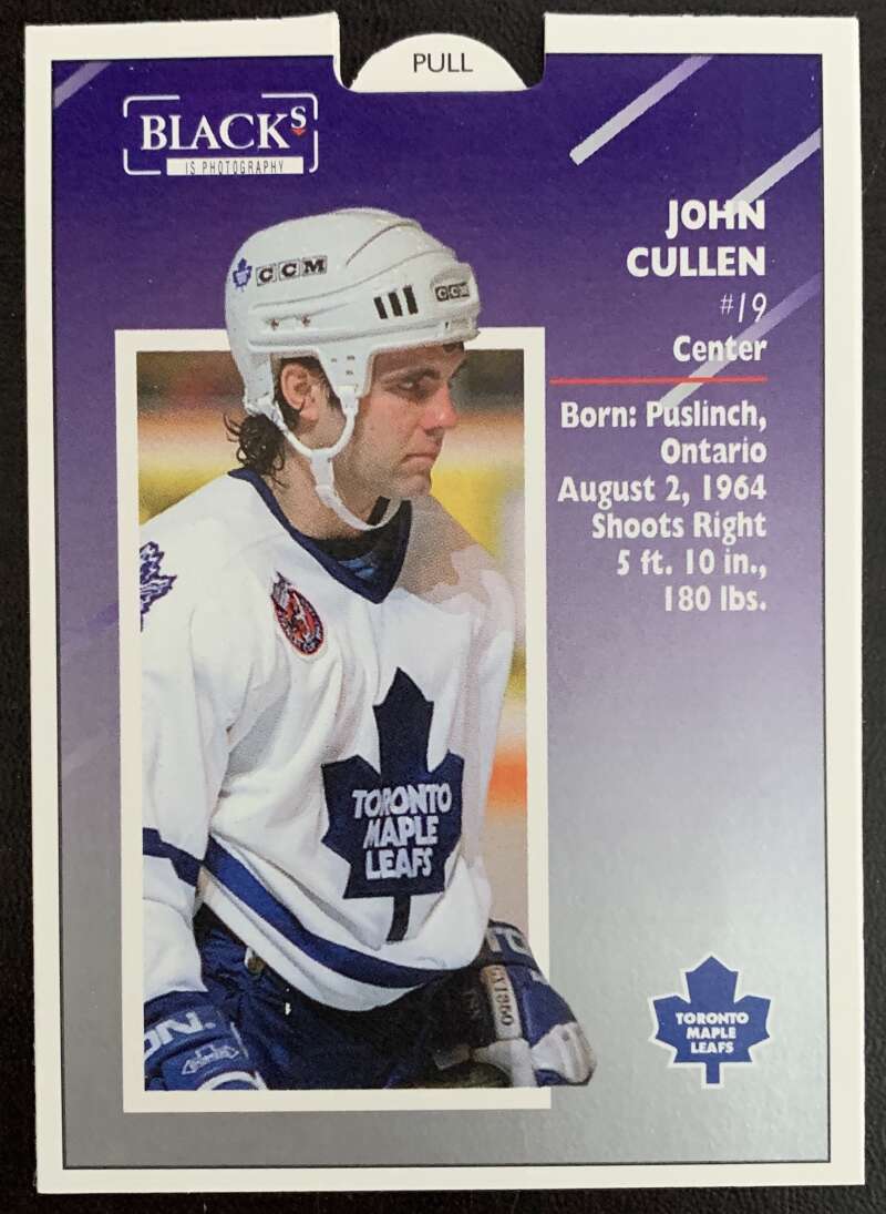 1993-94 Maple Leafs Score Black's #16 John Cullen V56195 Image 2