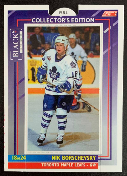 1993-94 Maple Leafs Score Black's #18 Nikolai Borchevsky  V56235 Image 1