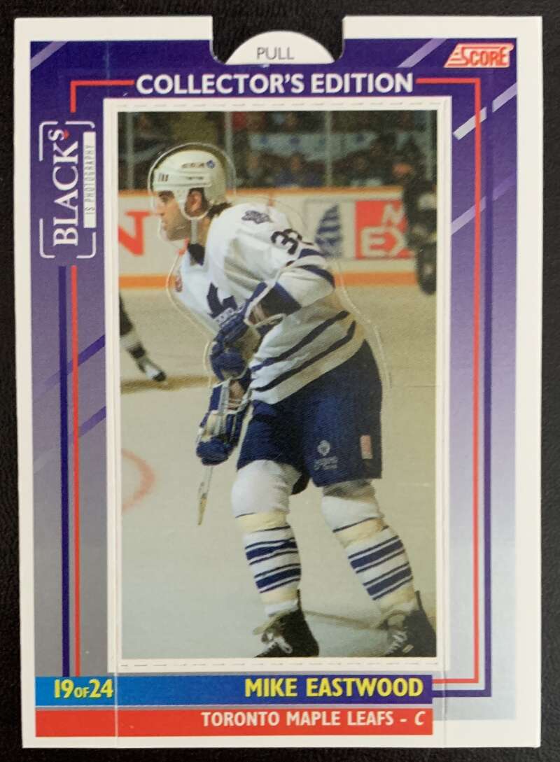 1993-94 Maple Leafs Score Black's #19 Mike Eastwood V56266 Image 1