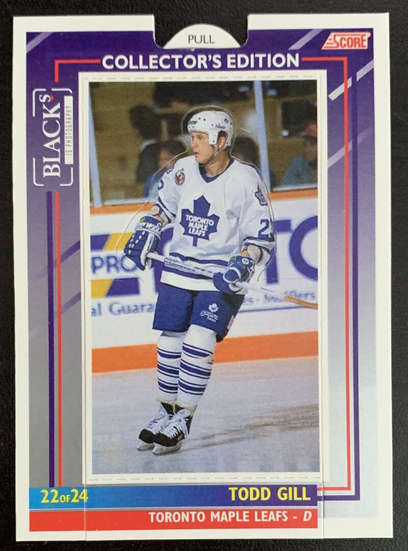1993-94 Maple Leafs Score Black's #22 Todd Gill V56303 Image 1