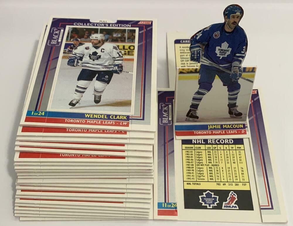 1993-94 Toronto Maple Leafs Score Pop-Ups Black's Hockey Complete Set 1-24 Image 1