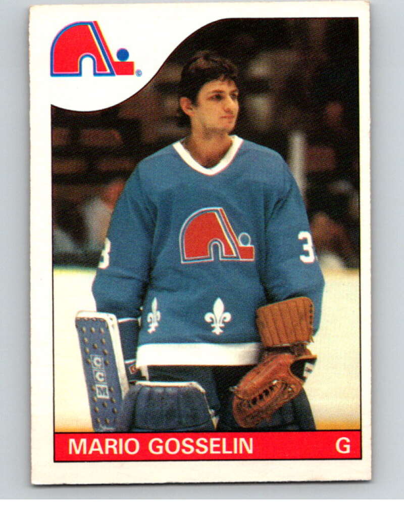 1985-86 O-Pee-Chee #18 Mario Gosselin RC Rookie Nordiques V56363 Image 1