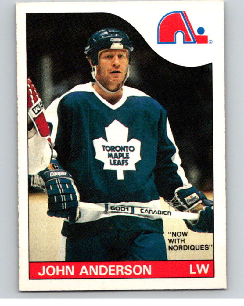 1985-86 O-Pee-Chee #20 John Anderson Quebec Nordiques V56368 Image 1