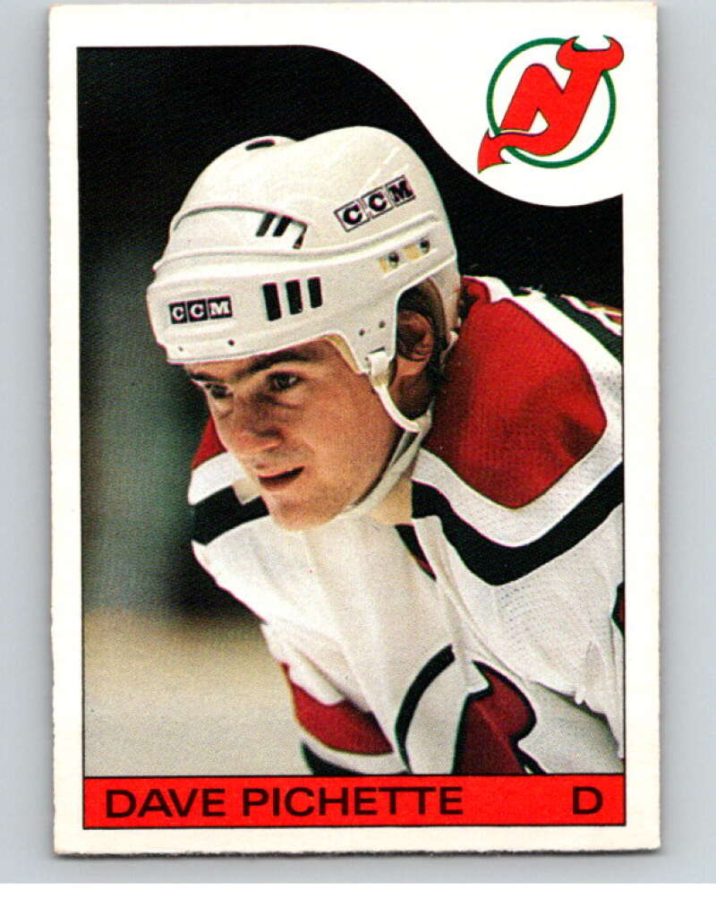 1985-86 O-Pee-Chee #21 Dave Pichette New Jersey Devils V56371 Image 1