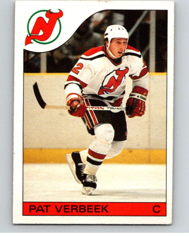 1985-86 O-Pee-Chee #56 Pat Verbeek New Jersey Devils V56458 Image 1