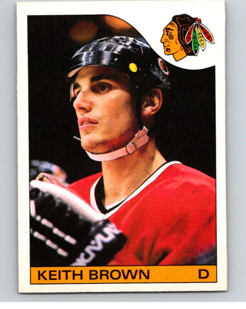 1985-86 O-Pee-Chee #59 Keith Brown Chicago Blackhawks V56462 Image 1