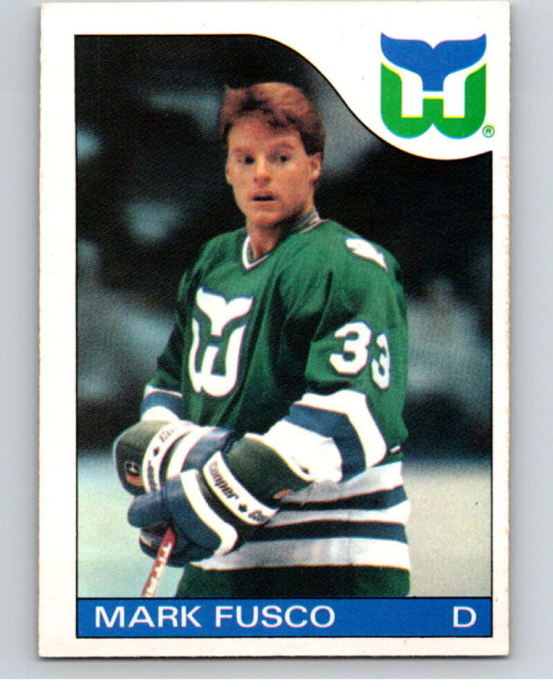 1985-86 O-Pee-Chee #74 Mark Fusco RC Rookie Hartford Whalers V56495 Image 1
