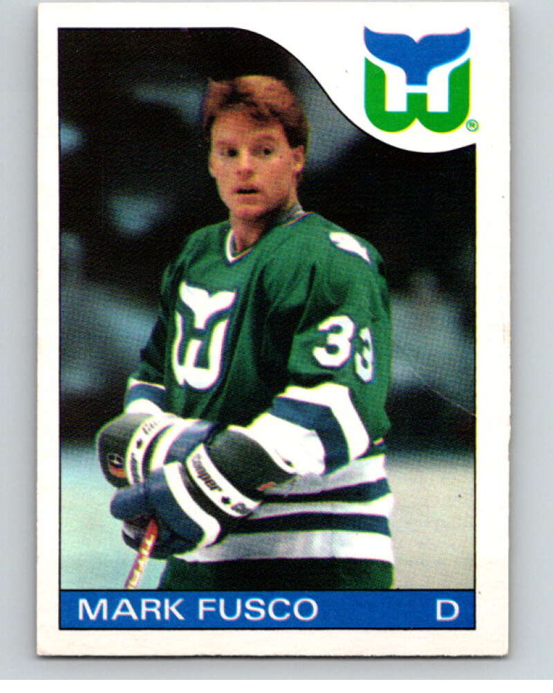 1985-86 O-Pee-Chee #74 Mark Fusco RC Rookie Hartford Whalers V56497 Image 1
