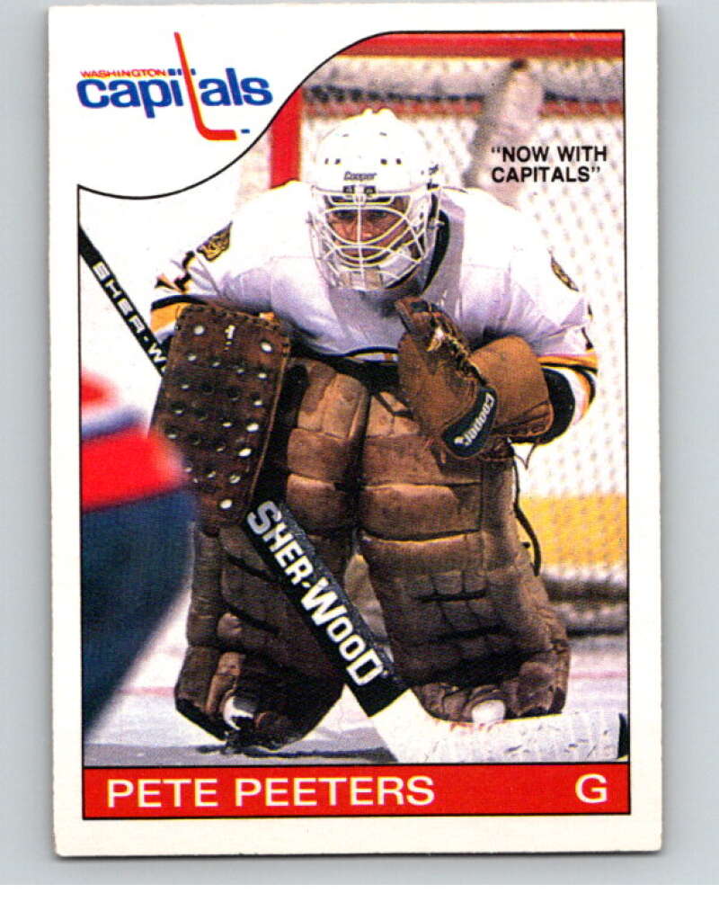 1985-86 O-Pee-Chee #75 Pete Peeters Washington Capitals V56498 Image 1