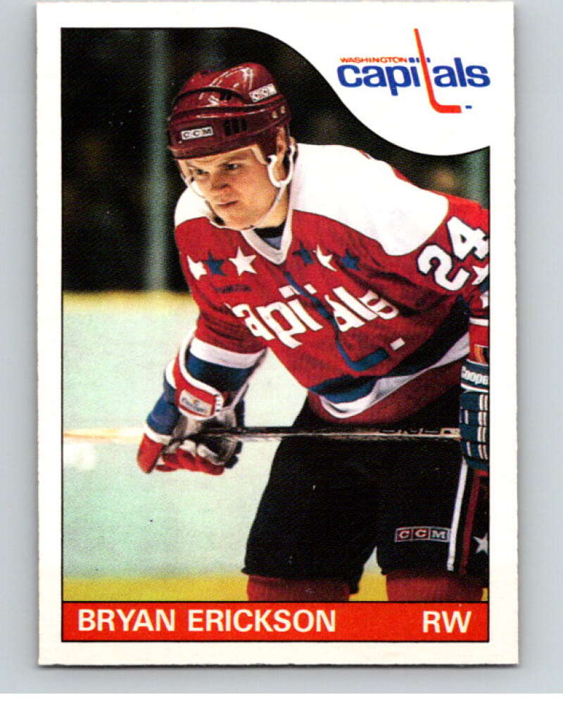1985-86 O-Pee-Chee #80 Bryan Erickson RC Rookie Capitals V56511 Image 1