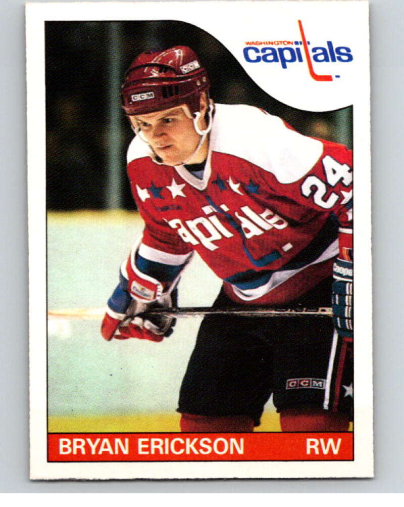 1985-86 O-Pee-Chee #80 Bryan Erickson RC Rookie Capitals V56512 Image 1