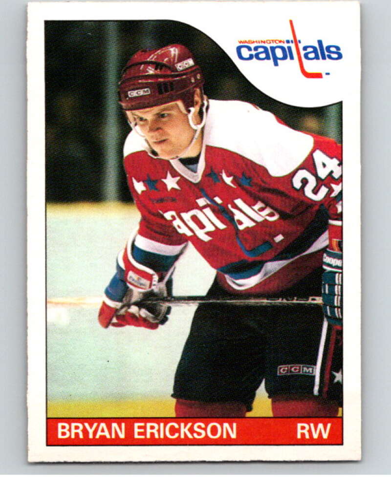 1985-86 O-Pee-Chee #80 Bryan Erickson RC Rookie Capitals V56513 Image 1
