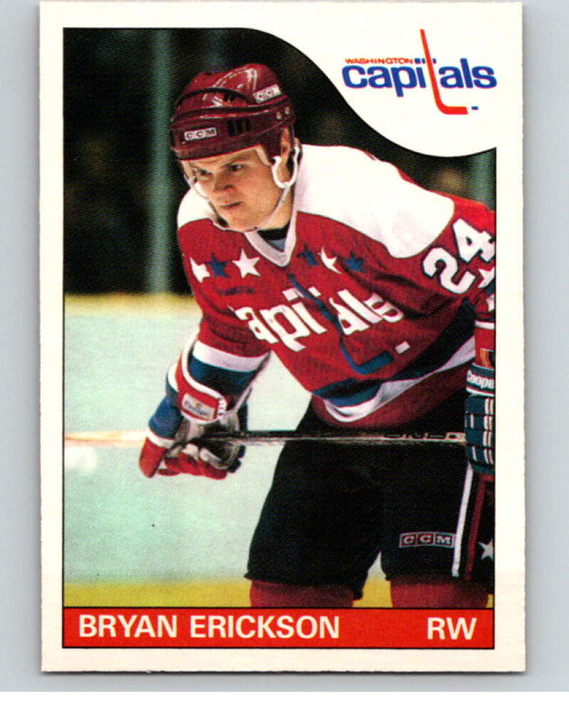 1985-86 O-Pee-Chee #80 Bryan Erickson RC Rookie Capitals V56515 Image 1