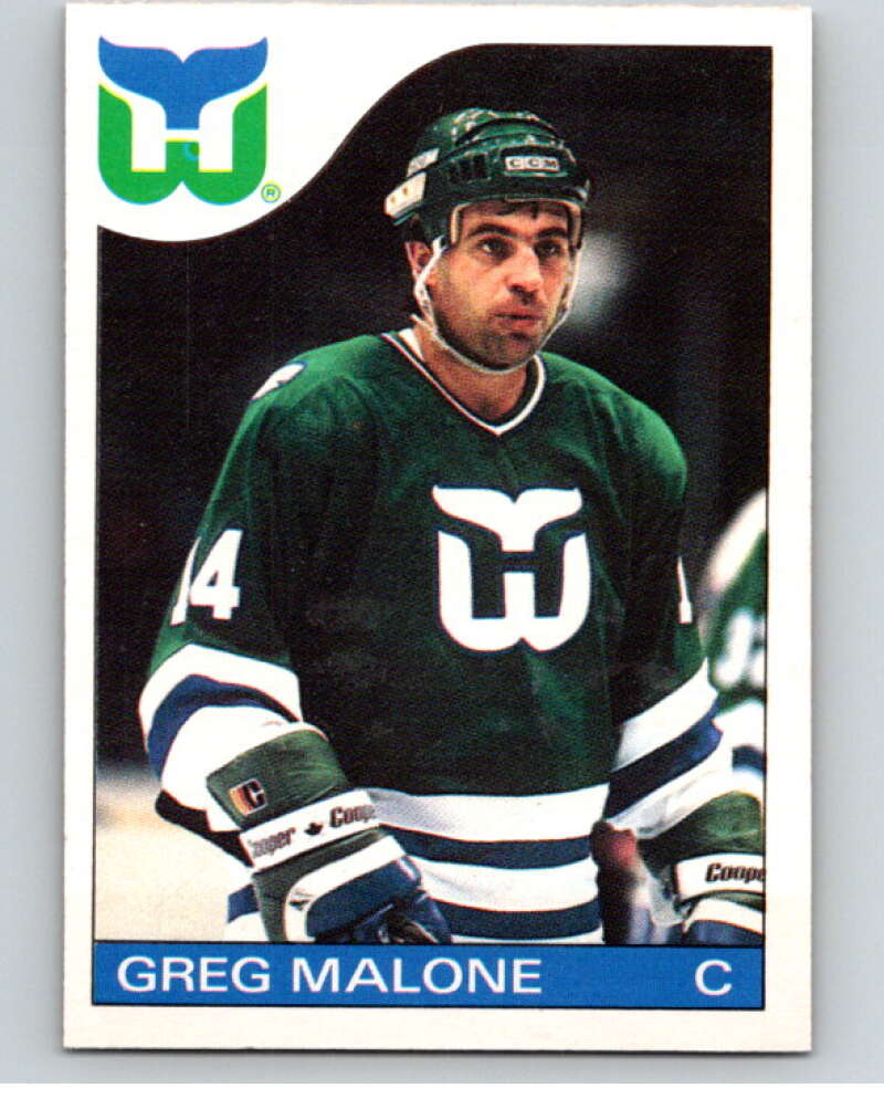 1985-86 O-Pee-Chee #118 Greg Malone Hartford Whalers V56606 Image 1