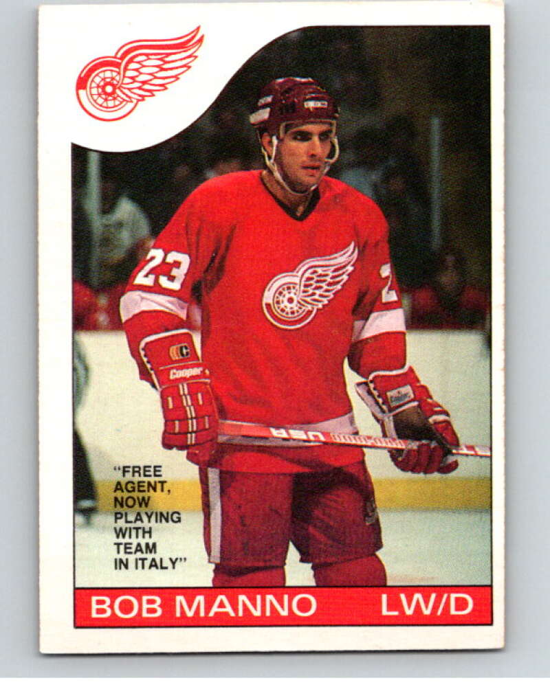 1985-86 O-Pee-Chee #134 Bob Manno Detroit Red Wings V56643 Image 1