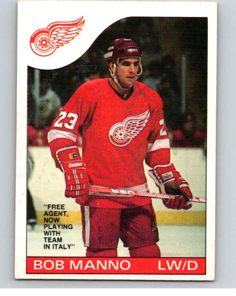 1985-86 O-Pee-Chee #134 Bob Manno Detroit Red Wings V56644 Image 1