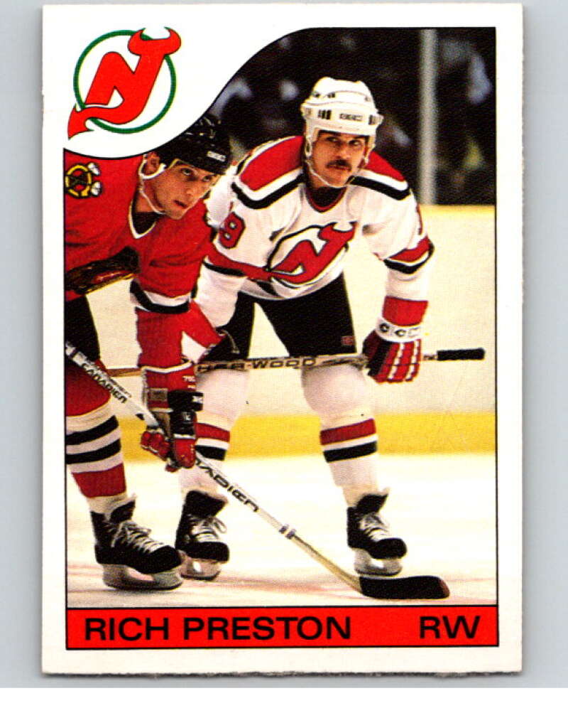 1985-86 O-Pee-Chee #139 Rich Preston New Jersey Devils V56654 Image 1