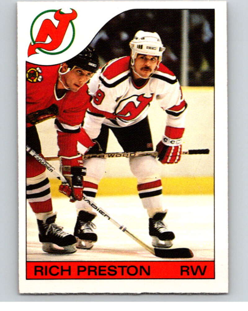 1985-86 O-Pee-Chee #139 Rich Preston New Jersey Devils V56655 Image 1