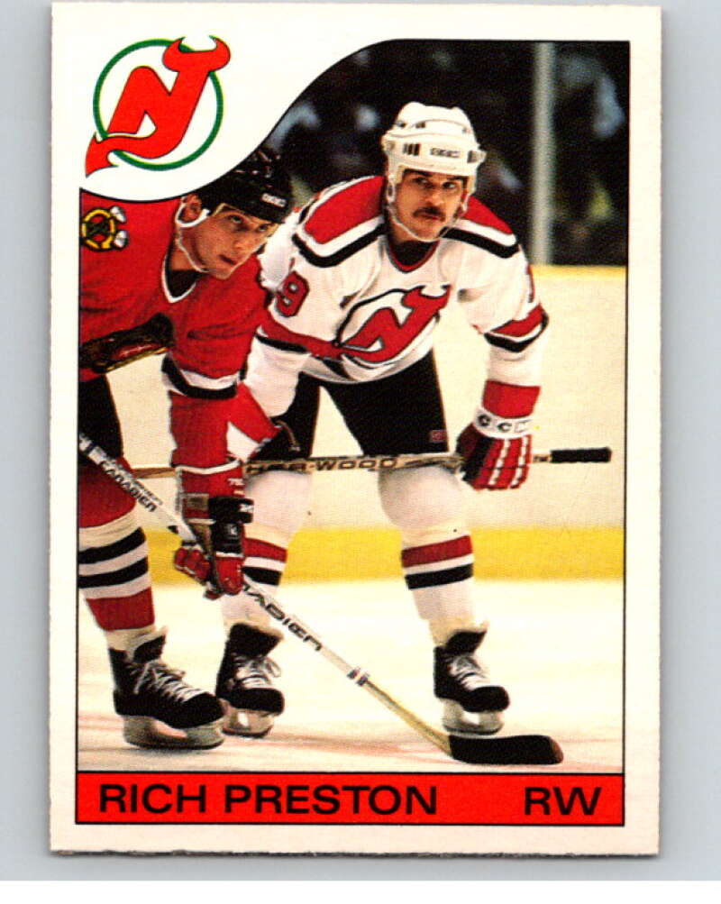 1985-86 O-Pee-Chee #139 Rich Preston New Jersey Devils V56656 Image 1