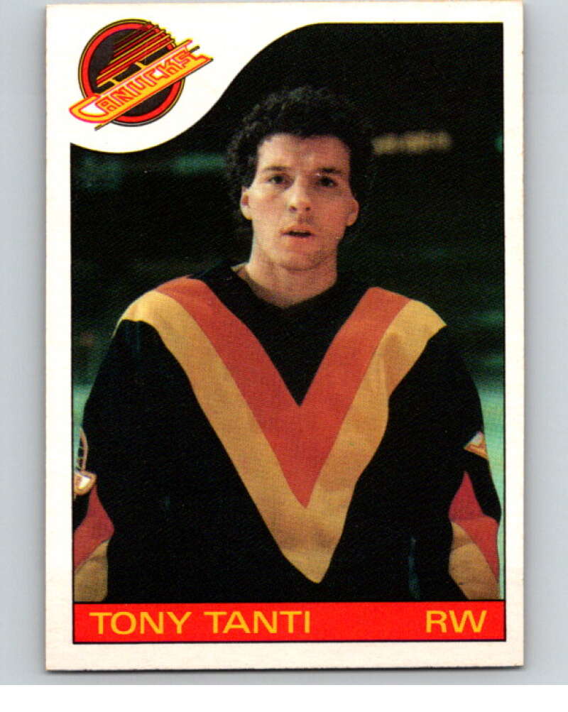 1985-86 O-Pee-Chee #153 Tony Tanti Vancouver Canucks V56693 Image 1
