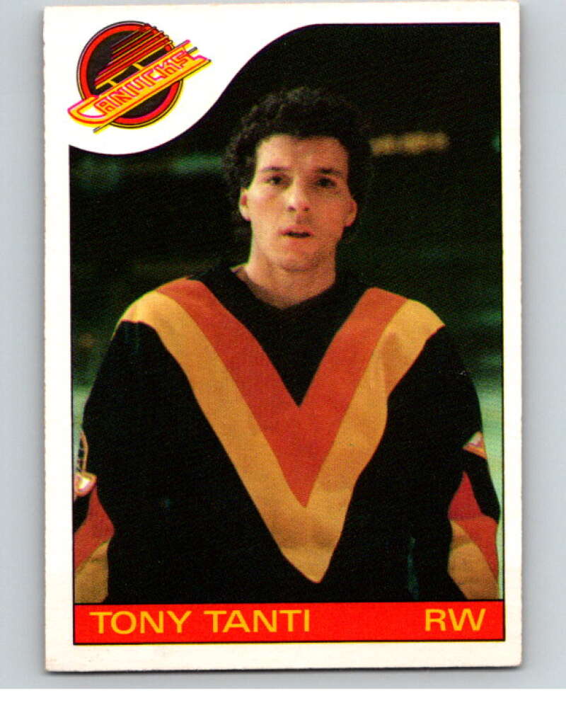 1985-86 O-Pee-Chee #153 Tony Tanti Vancouver Canucks V56694 Image 1