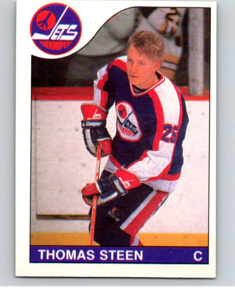 1985-86 O-Pee-Chee #206 Thomas Steen Winnipeg Jets V56818 Image 1