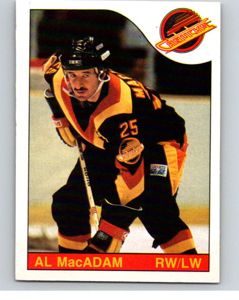 1985-86 O-Pee-Chee #209 Al MacAdam Vancouver Canucks V56822 Image 1