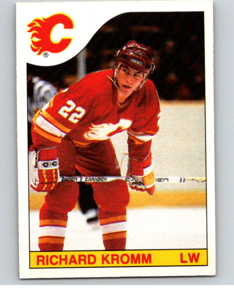 1985-86 O-Pee-Chee #222 Richard Kromm Calgary Flames V56848 Image 1