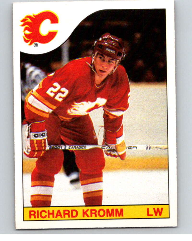 1985-86 O-Pee-Chee #222 Richard Kromm Calgary Flames V56849 Image 1