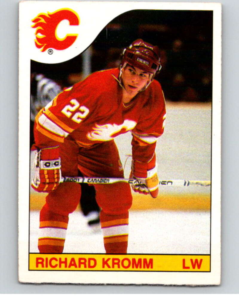 1985-86 O-Pee-Chee #222 Richard Kromm Calgary Flames V56851 Image 1