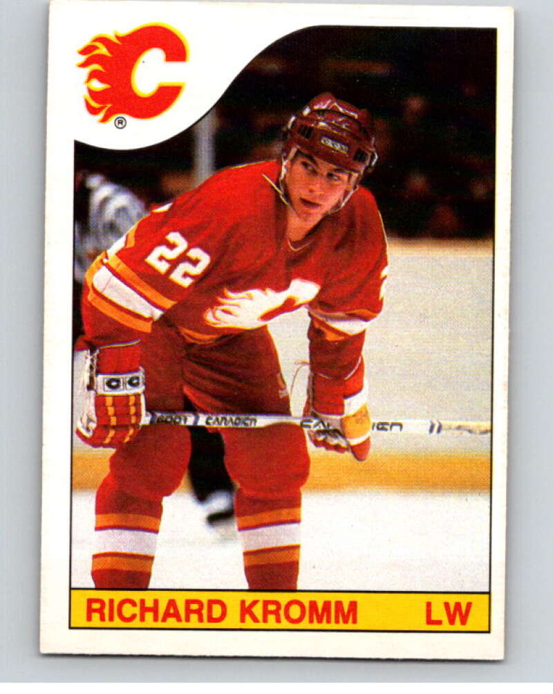 1985-86 O-Pee-Chee #222 Richard Kromm Calgary Flames V56852 Image 1