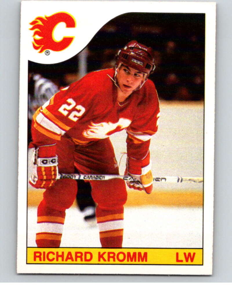 1985-86 O-Pee-Chee #222 Richard Kromm Calgary Flames V56853 Image 1