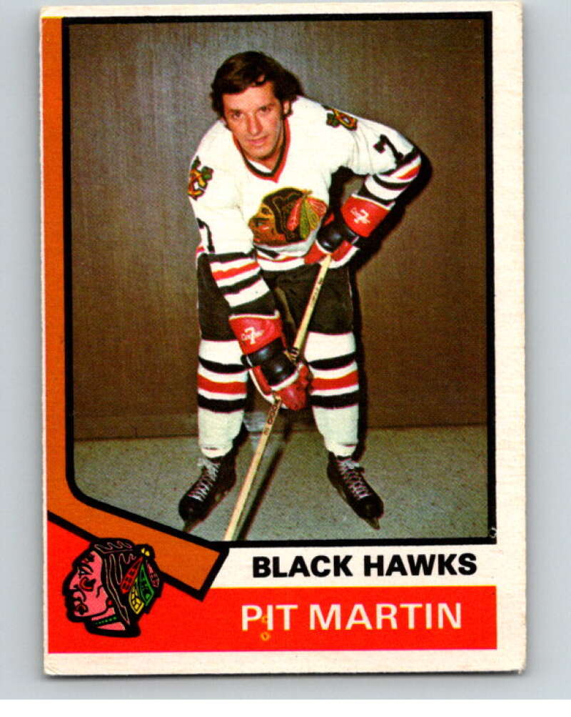 1974-75 O-Pee-Chee #58 Pit Martin Chicago Blackhawks V57016 Image 1