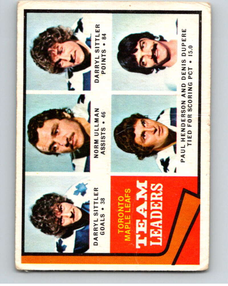 1974-75 O-Pee-Chee #219 Denis Dupere TL Toronto Maple Leafs V57022 Image 1