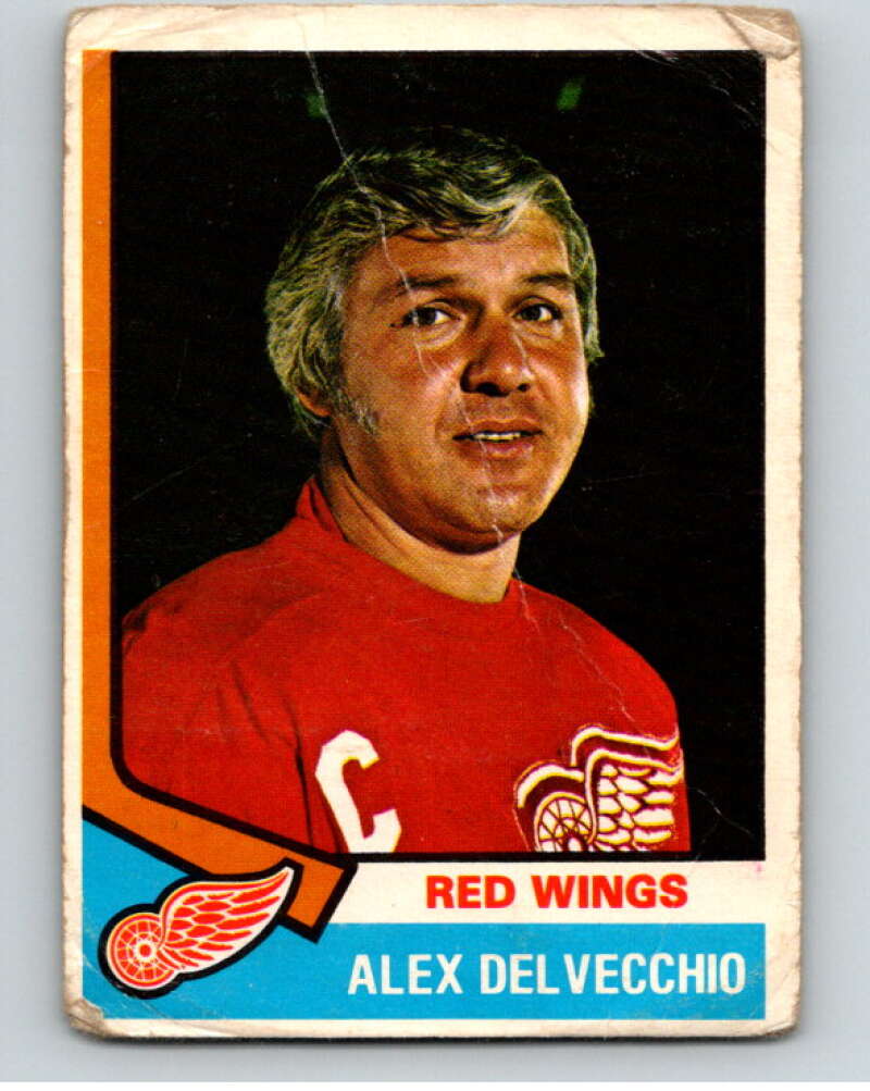 1974-75 O-Pee-Chee #222 Alex Delvecchio CO Detroit Red Wings V57024 Image 1