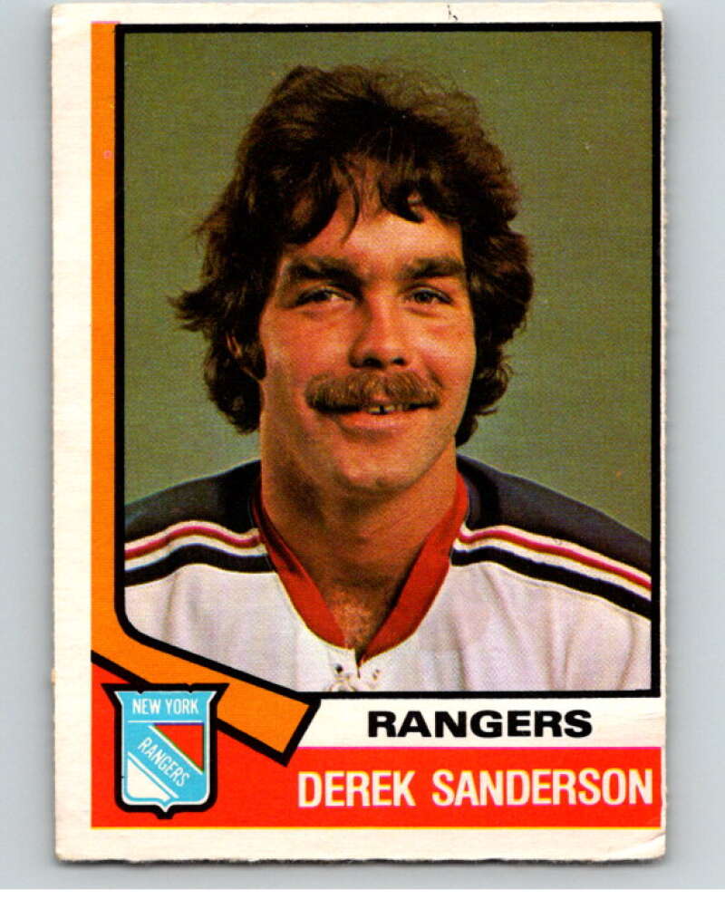 1974-75 O-Pee-Chee #290 Derek Sanderson New York Rangers V57028 Image 1