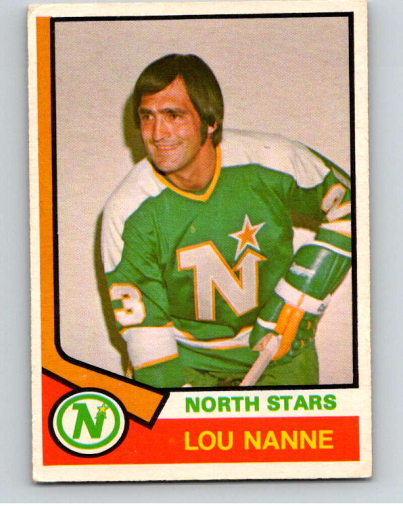 1974-75 O-Pee-Chee #325 Lou Nanne Minnesota North Stars V57030 Image 1