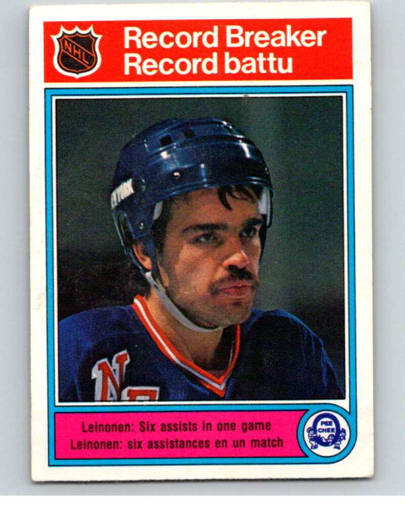 1982-83 O-Pee-Chee #4 Mikko Leinonen RB RC Rookie Rangers V57094 Image 1