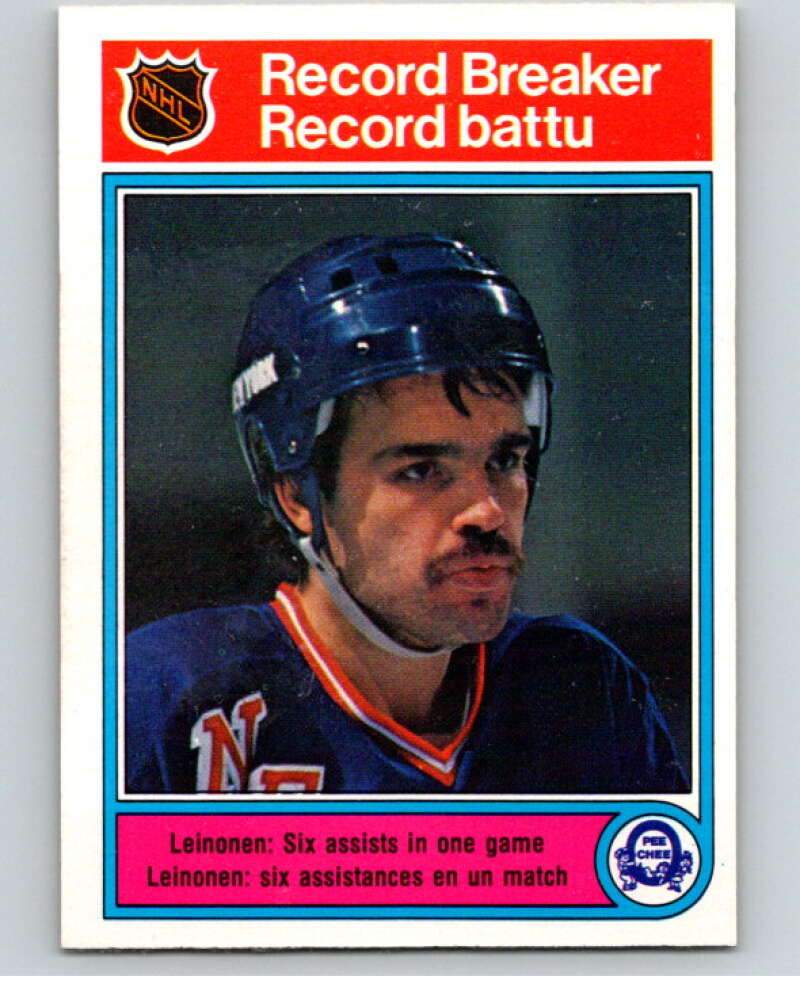 1982-83 O-Pee-Chee #4 Mikko Leinonen RB RC Rookie Rangers V57097 Image 1