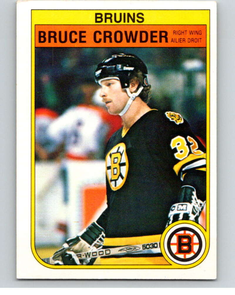 1982-83 O-Pee-Chee #9 Bruce Crowder RC Rookie Boston Bruins V57124 Image 1