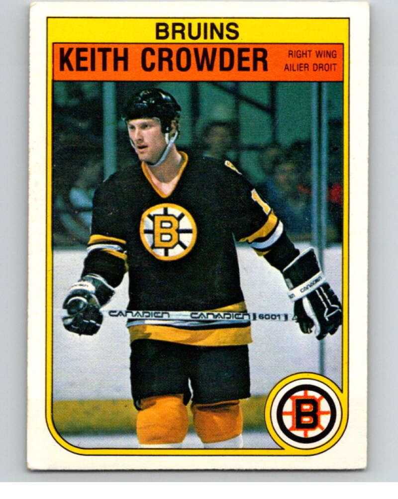 1982-83 O-Pee-Chee #10 Keith Crowder RC Rookie Boston Bruins V57125 Image 1