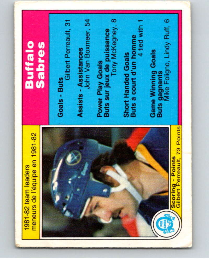 1982-83 O-Pee-Chee #25 Gilbert Perreault TL Buffalo Sabres V57215 Image 1
