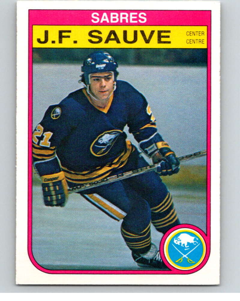 1982-83 O-Pee-Chee #33 J.F. Sauve RC Rookie Buffalo Sabres V57283 Image 1